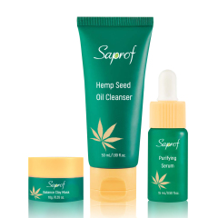 Hemp Seed Oil Cleanser / Balance Clay Mask / Purifying Serum