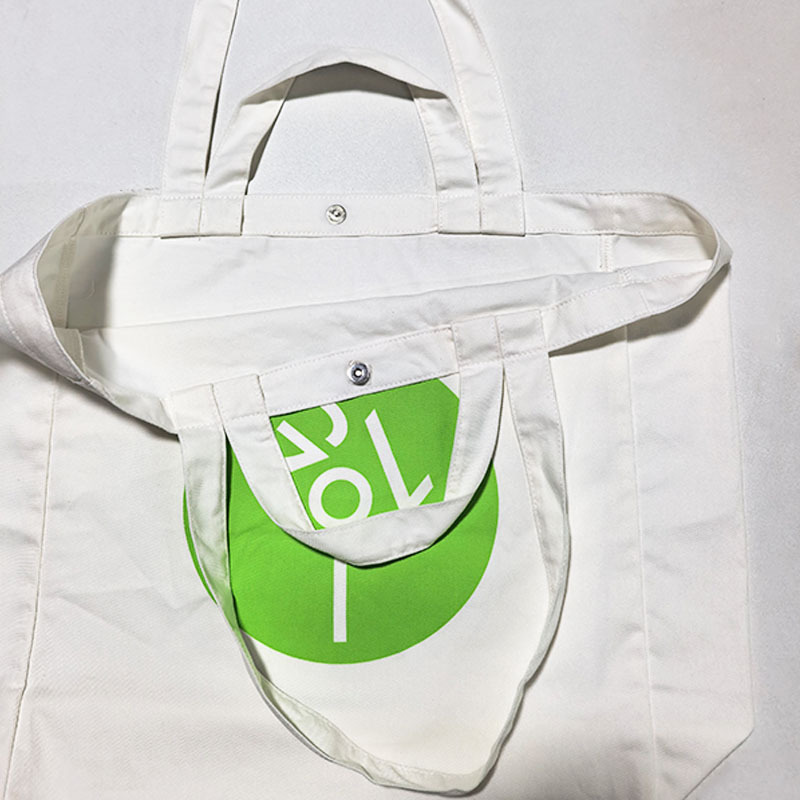 White Cotton Canvas Shopping Bag,YI YUAN,White Cotton Canvas Shopping Bag