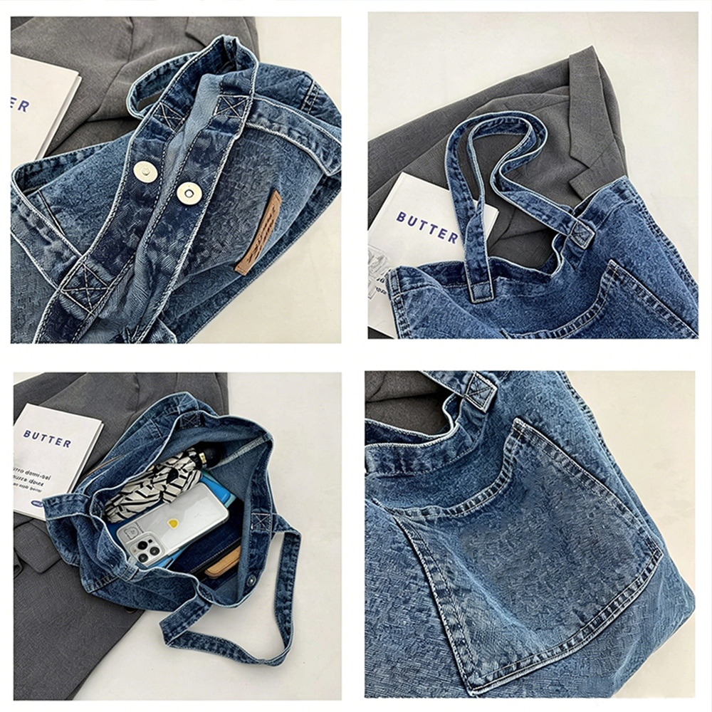 Denim Tote Bag,YI YUAN,Denim Tote Bag