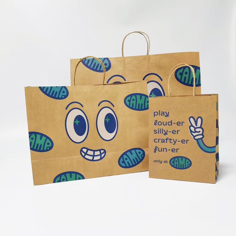 Kraft paper shopping bag