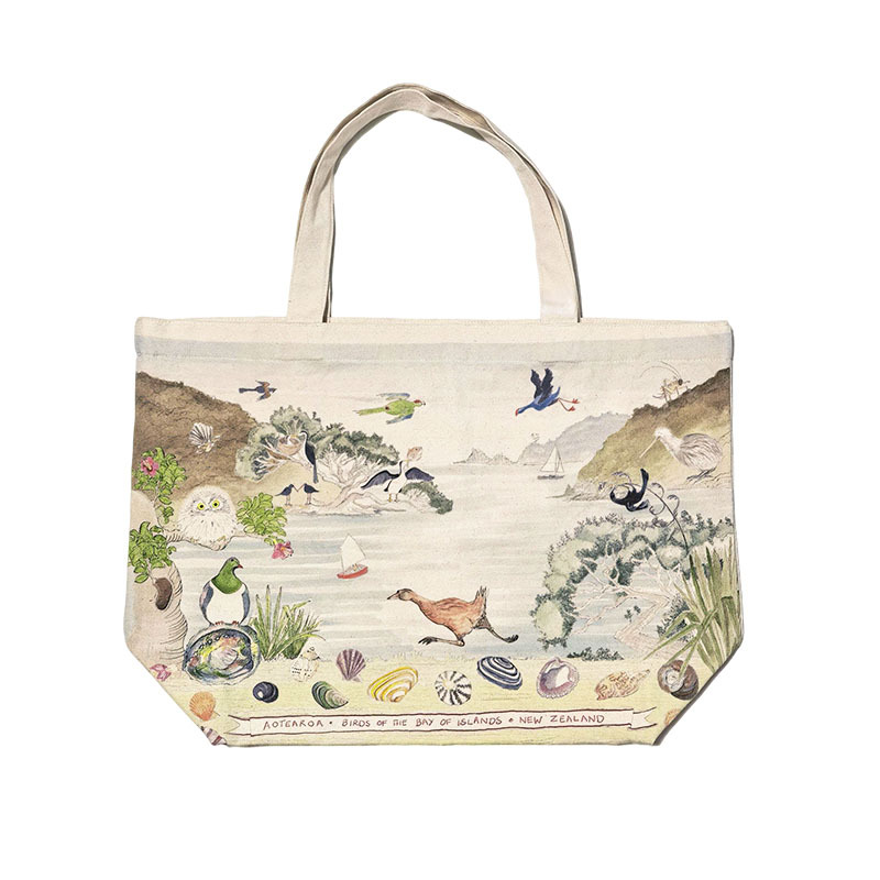 Vintage Watercolor Canvas Tote Bag,YI YUAN,Vintage Watercolor Canvas Tote Bag