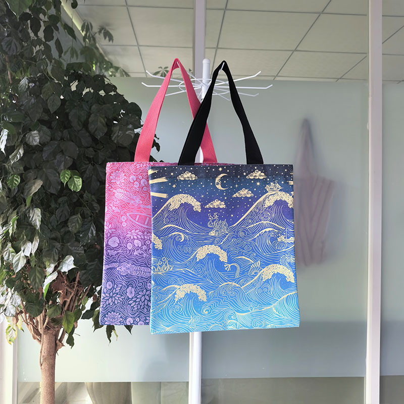 Gradient Vintage Art Print Canvas Tote Bag