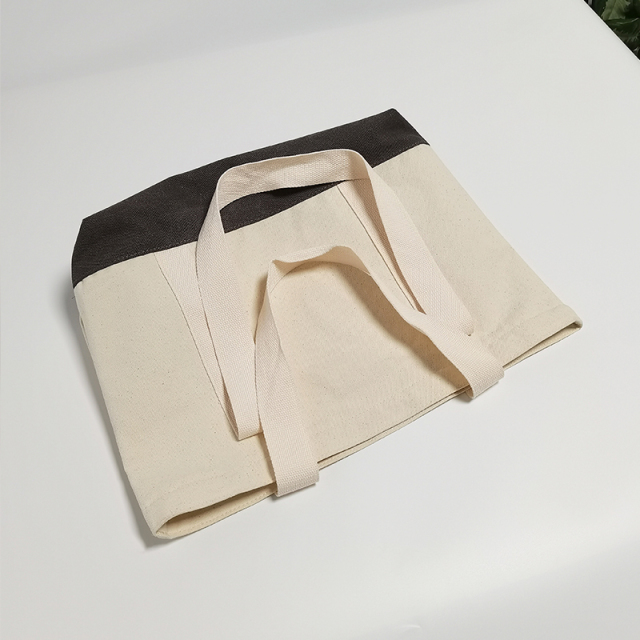 Custom Embroidery Canvas Tote Bag with pocket