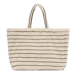 Striped Terry Cloth Beach Tote Bag