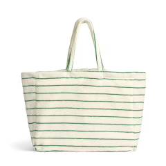 Striped Terry Cloth Beach Tote Bag
