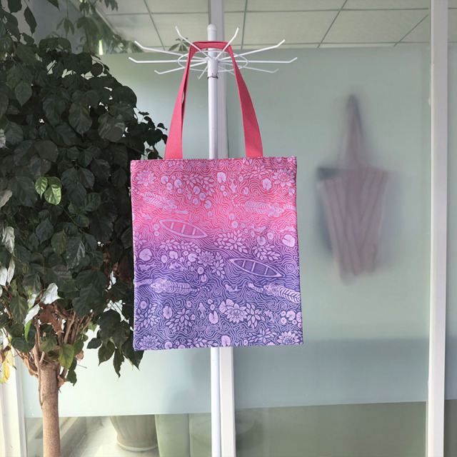 Gradient Vintage Art Print Canvas Tote Bag