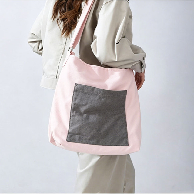 Adjustable Shoulder Strap Casual Tote Bag for Student
