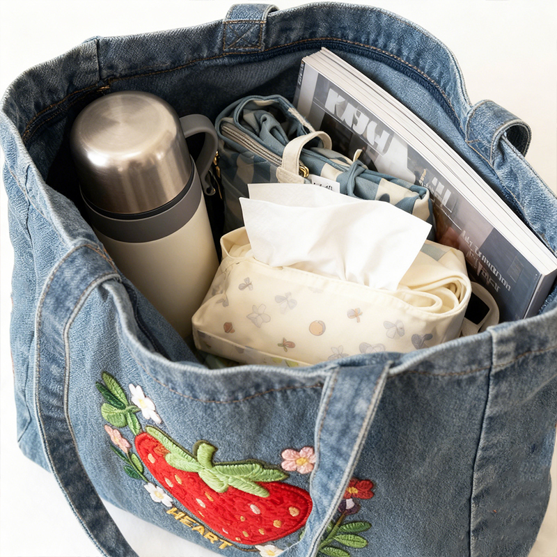 Reusable Jean Shopping Bag