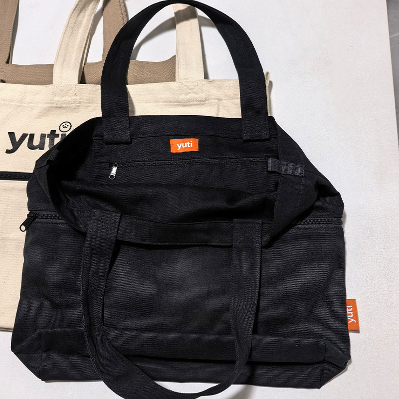 Custom Printed Expandable Zipper Canvas Tote Bag,YI YUAN,Custom Printed Expandable Zipper Canvas Tote Bag