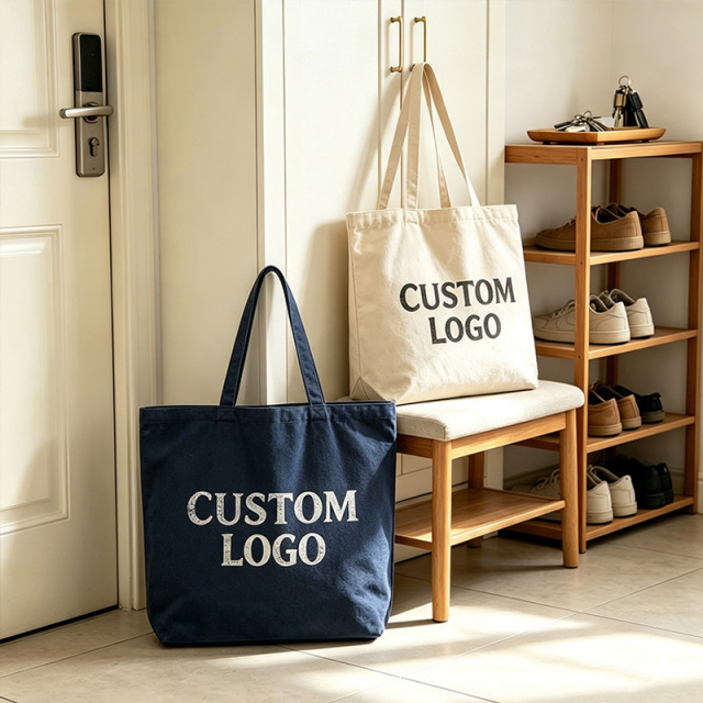Custom Logo Large Capacity Canvas Tote Bag,YI YUAN,Custom Logo Large Capacity Canvas Tote Bag