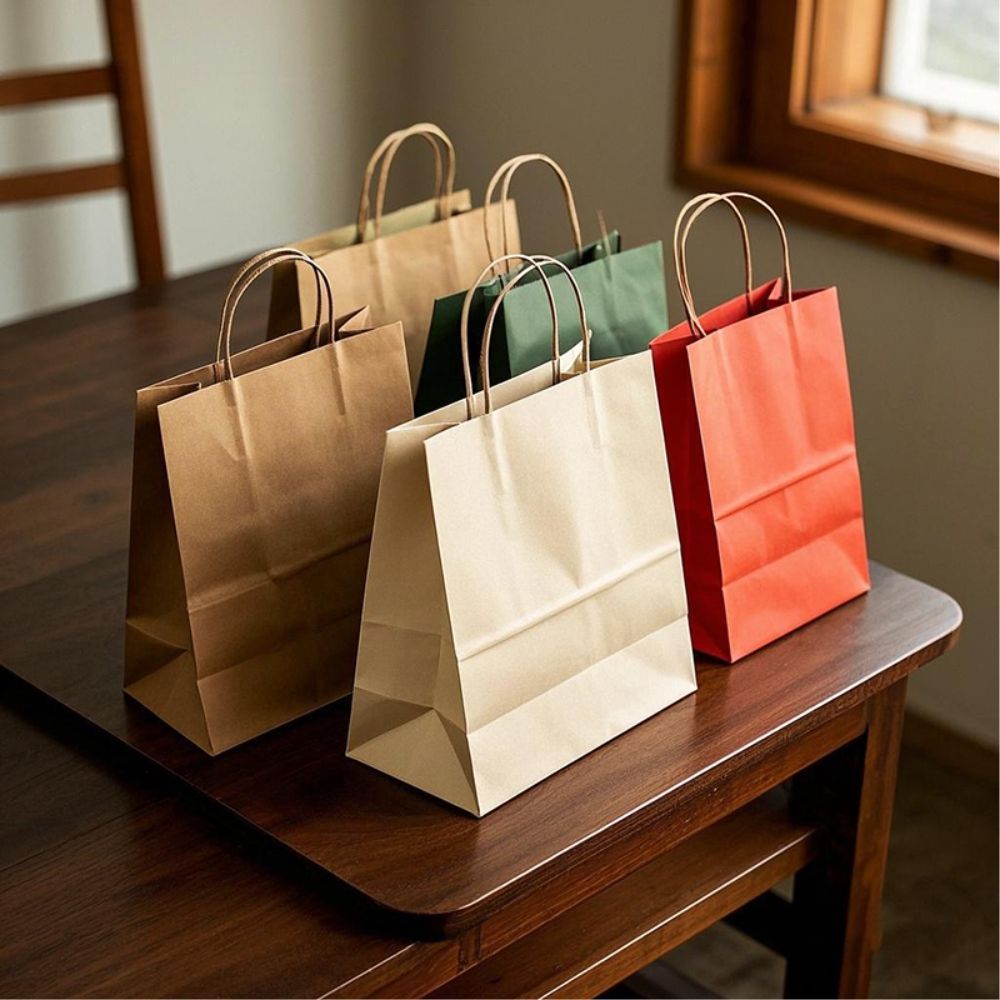 Custom Color Kraft Paper Shopping Bags,YI YUAN,Custom Color Kraft Paper Shopping Bags