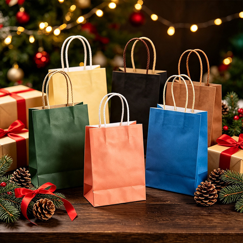 Wholesale multi-color kraft paper bags