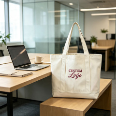 Custom Embroidered Logo Canvas Tote Bag,YI YUAN,Custom Embroidered Logo Canvas Tote Bag