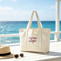 Custom Embroidered Logo Canvas Tote Bag,YI YUAN,Custom Embroidered Logo Canvas Tote Bag