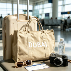 Custom Printed Logo Khaki Canvas Tote Bag,YI YUAN,Custom Printed Logo Khaki Canvas Tote Bag