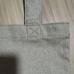 Off‑White Herringbone Canvas Tote Bag,YI YUAN,Off‑White Herringbone Canvas Tote Bag