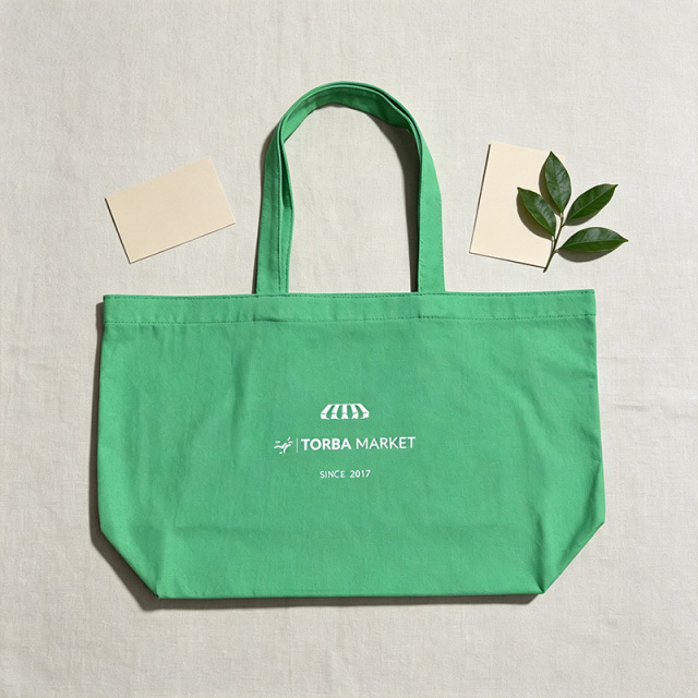 Extra‑Large Green Canvas Tote Bag