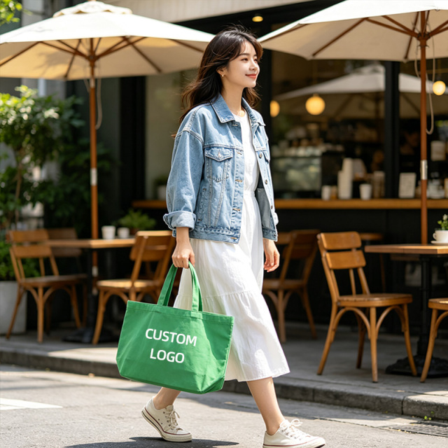 Green Canvas Tote Bag