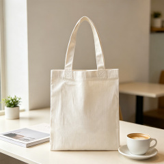 Off‑White Herringbone Canvas Tote Bag,YI YUAN,Off‑White Herringbone Canvas Tote Bag