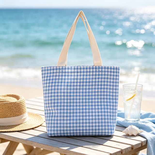 large picnic beach tote bag with wide handles