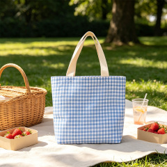 large picnic beach tote bag with wide handles