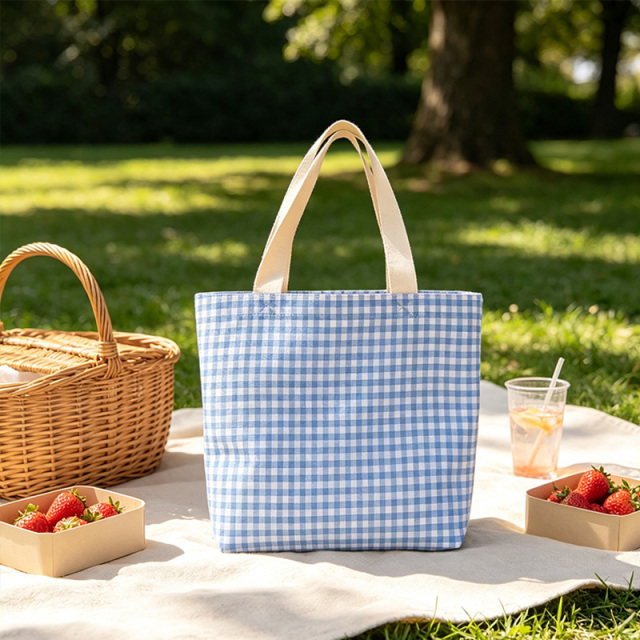 large picnic beach tote bag with wide handles