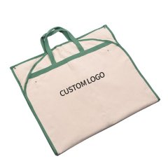 Custom logo canvas garment bag