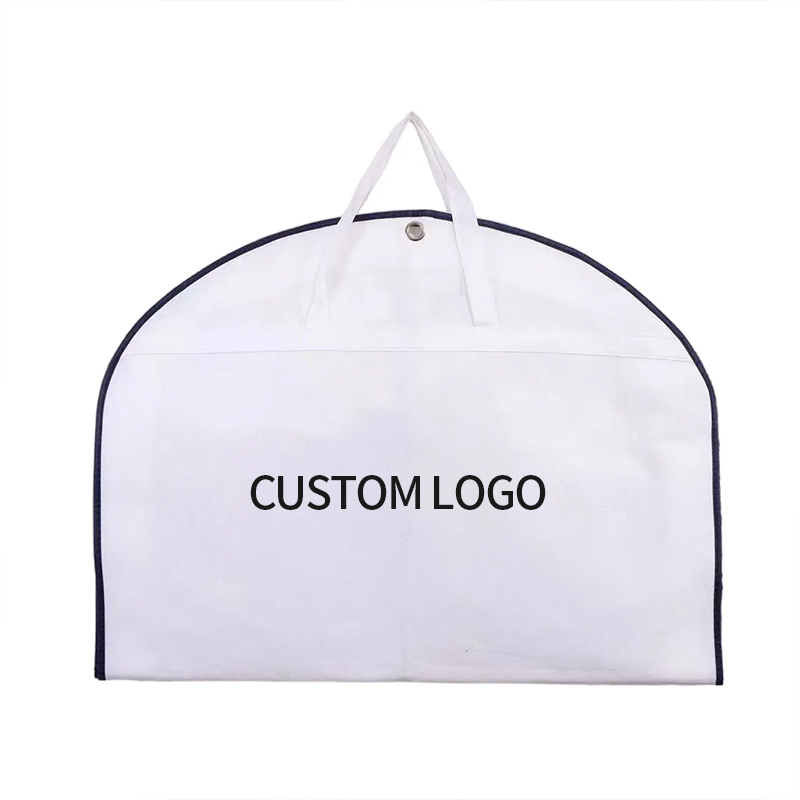 White non-woven garment bag
