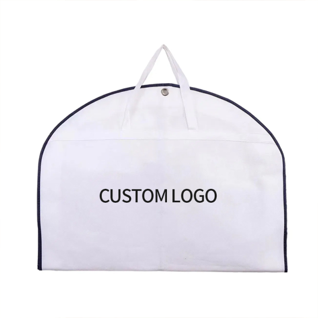 White non-woven garment bag
