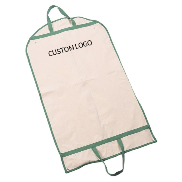 Custom logo canvas garment bag