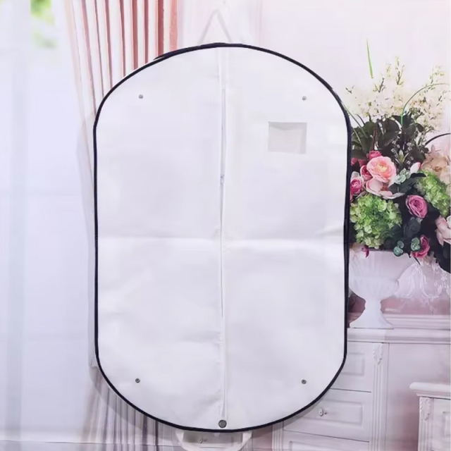 White non-woven garment bag