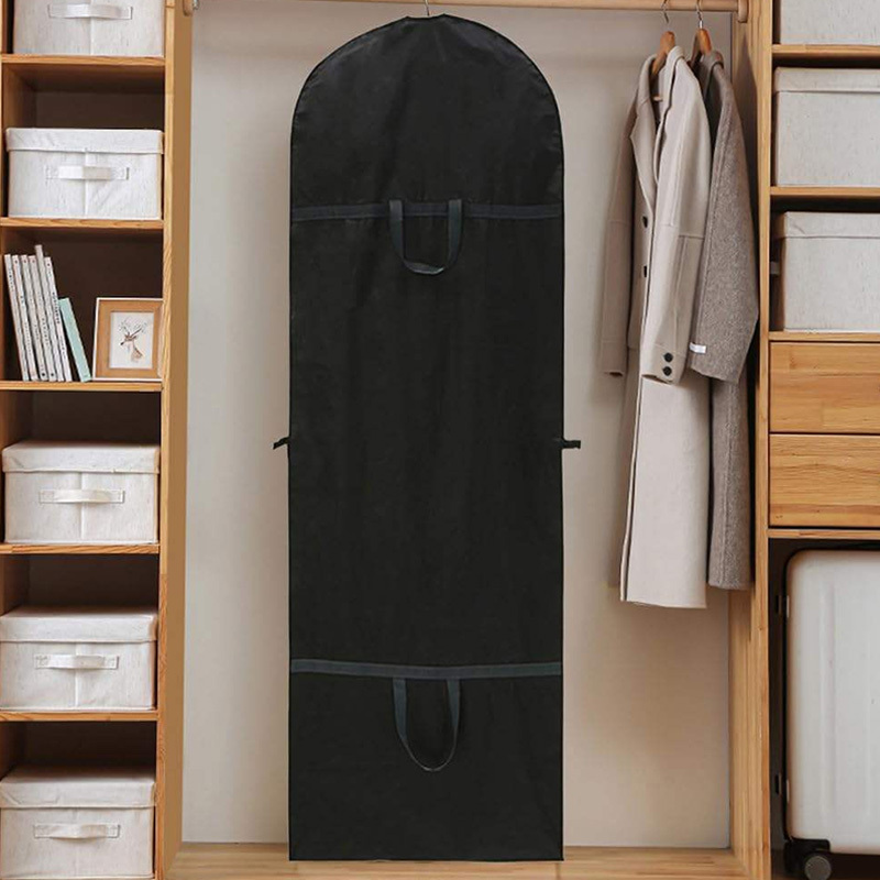 Black long non-woven fabric garment bag,YI YUAN,Black long non-woven fabric garment bag