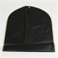 Black non-woven fabric garment bag,Custom‑logo zipper non‑woven garment bag
