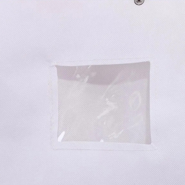 White non-woven garment bag