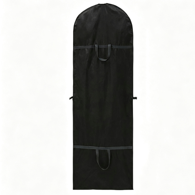 Black long non-woven fabric garment bag