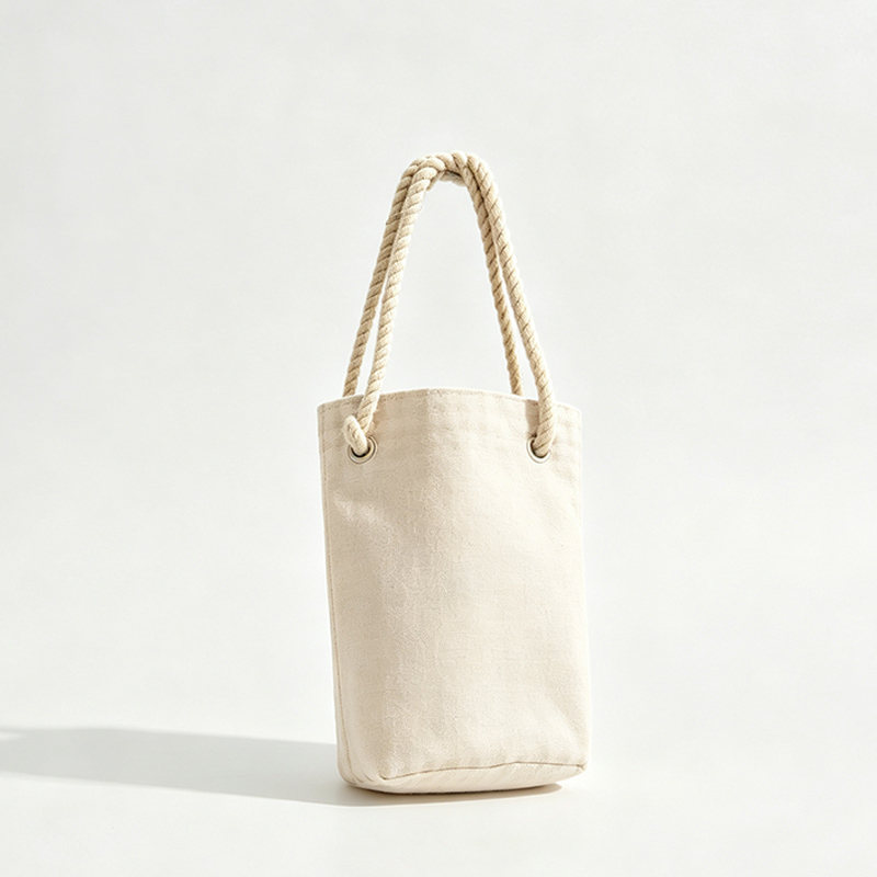 Natural Off‑white Small Canvas Bag