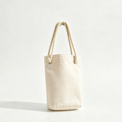 Natural Off‑white Small Canvas Bag
