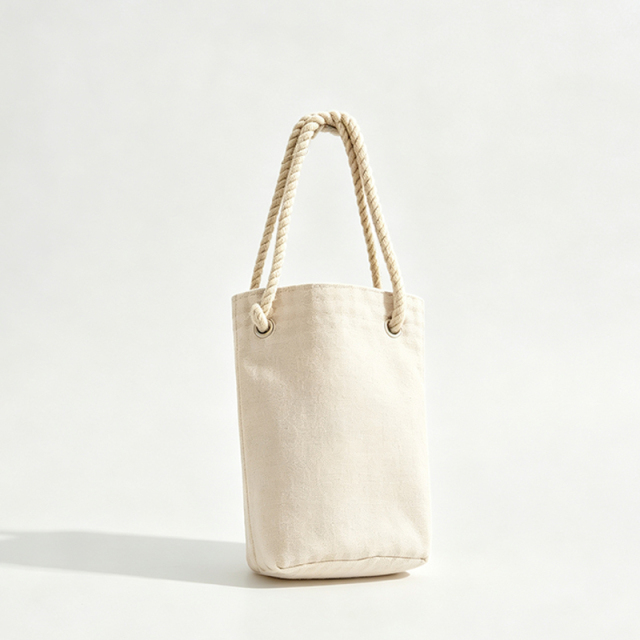 Natural Off‑white Small Canvas Bag