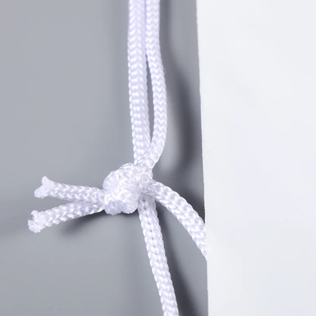 White PE Drawstring Backpack Bag