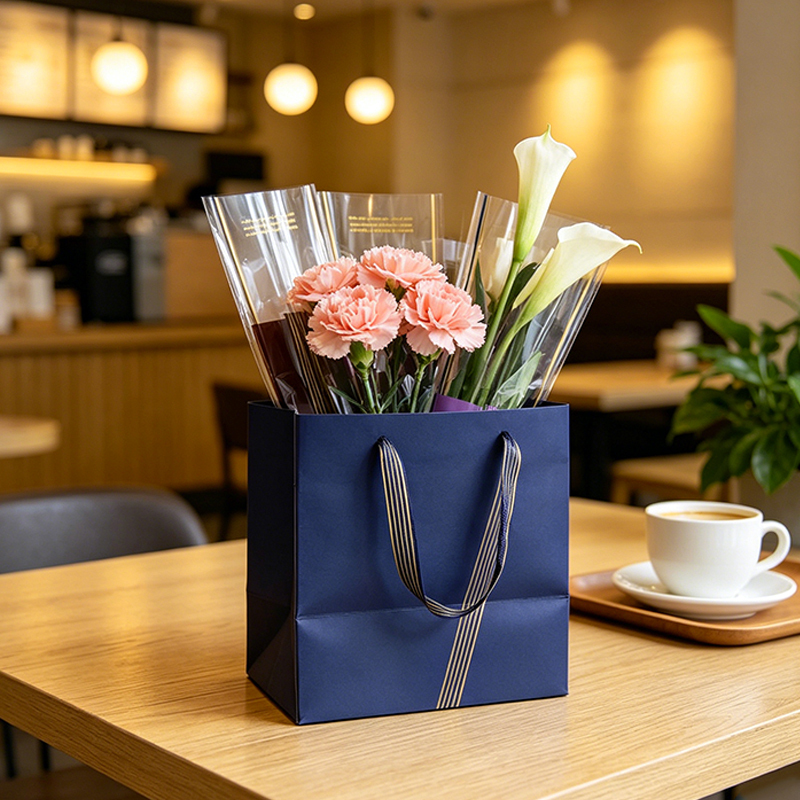 Custom Single Flower Sleeve Wrapping Bag
