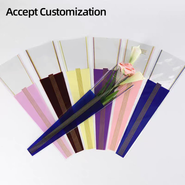 Custom Single Flower Sleeve Wrapping Bag