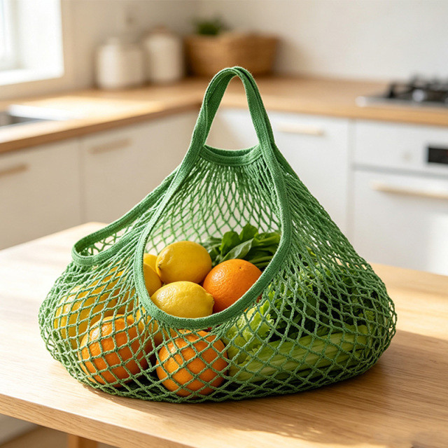 Eco‑friendly Fruit Vegetable Grocery Storage Net Bag