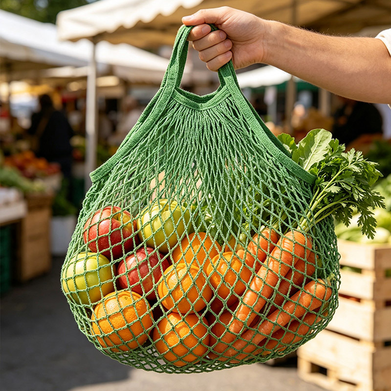 Eco‑friendly Fruit Vegetable Grocery Storage Net Bag