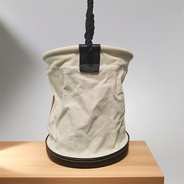 Thick canvas tool bucket bag,heavy duty canvas bucket tool bag