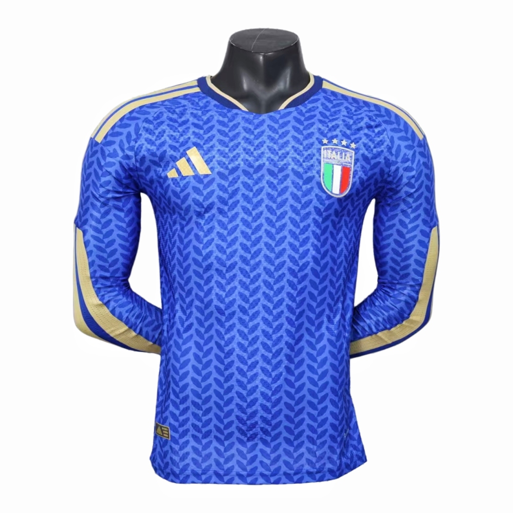 Italy 2026 World Cup Home Long sleeves Jersey Player Version – Italy National Team Soccer Shirt