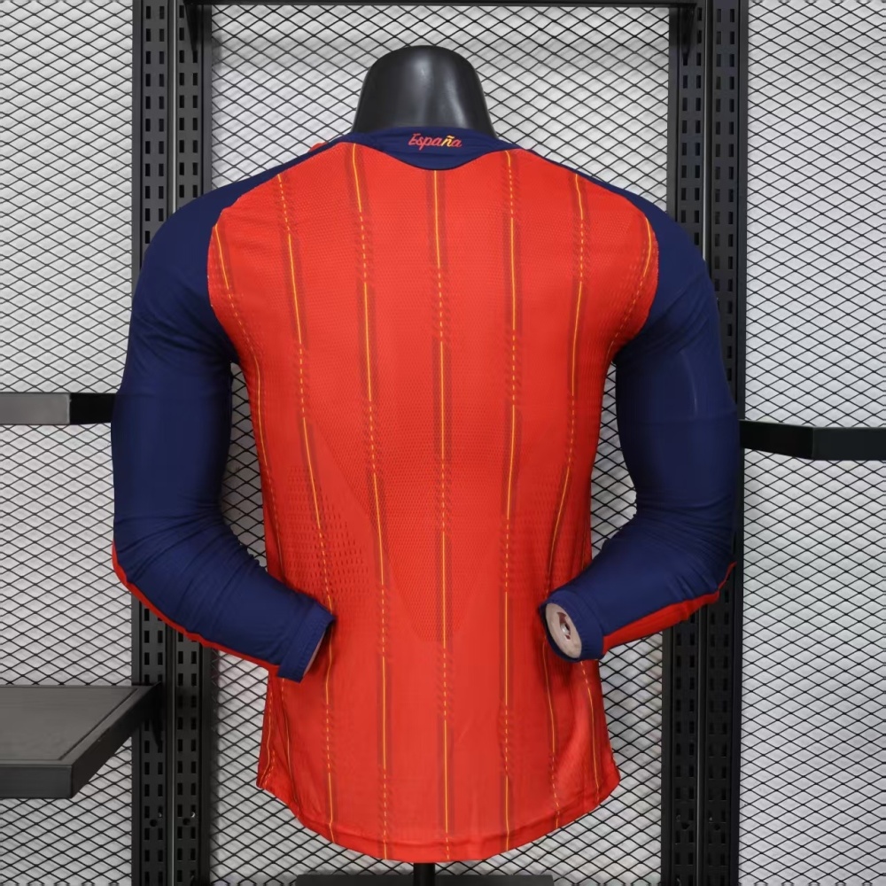 2026 World cup Spain Home Long sleeves jersey kit Player Edition