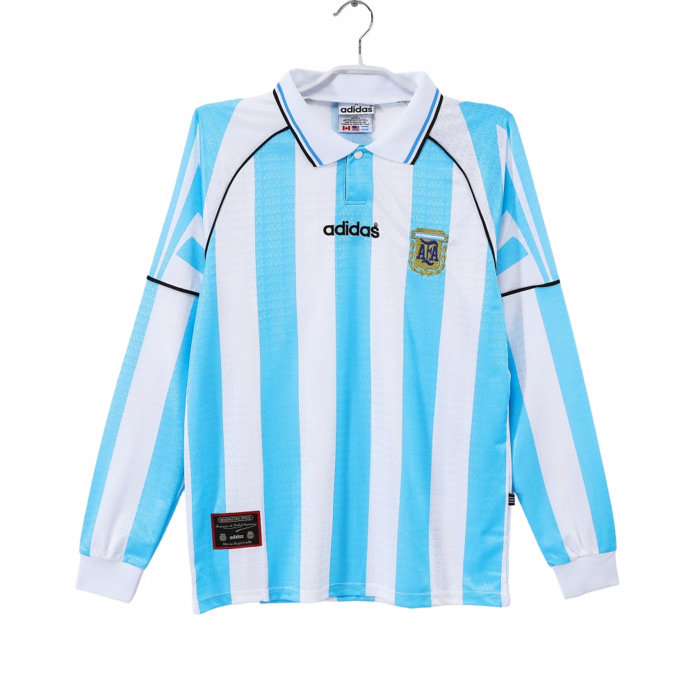 Argentina Retro long sleeves Home Jersey World Cup 1996/1997 3B