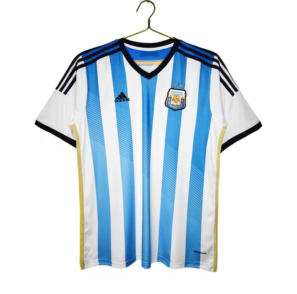 Argentina Retro Home Jersey World Cup 2014 2A