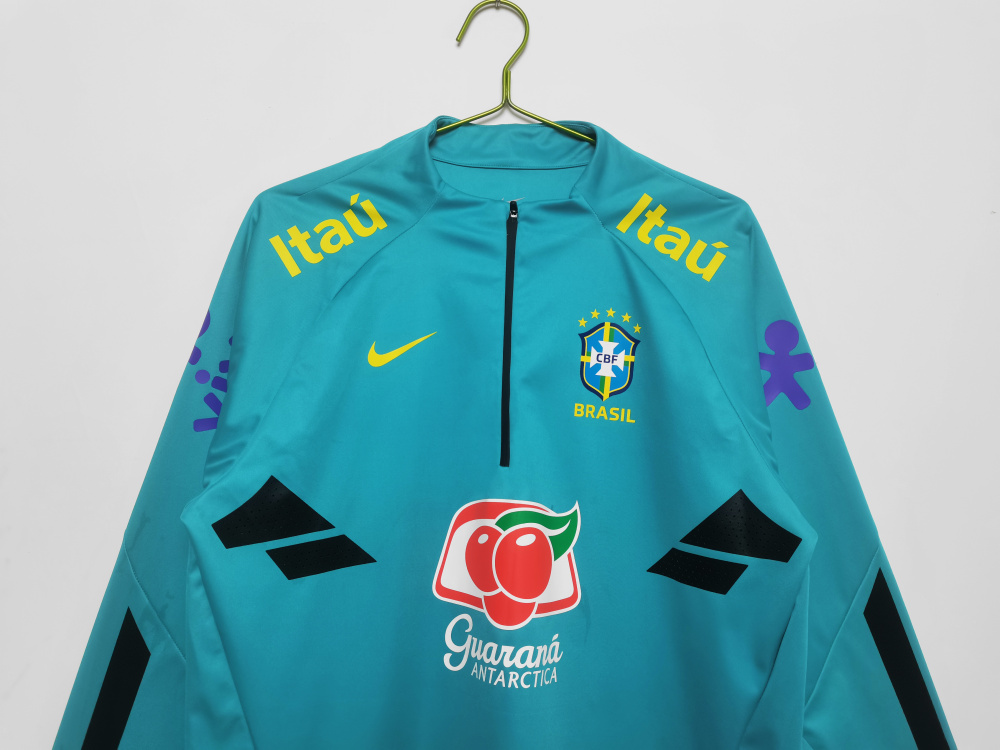 2022/23 Brazil Aqua Blue Half-Zip Training Top (8A Grade)
