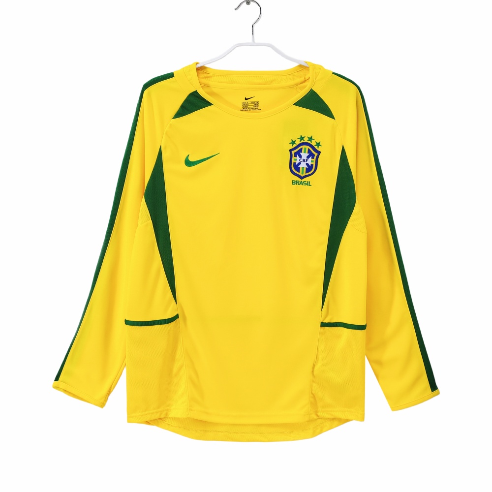 World Cup 2002 Brazil Home Long Sleeve Jersey – 0B Grade Premium Retro Edition